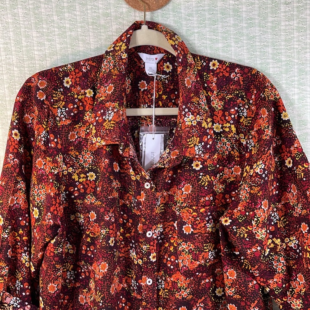 Intro Long Sleeve Button Down Blouse - Nwt - image 2